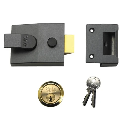 91 Basic Nightlatch DMG Brass Cylinder 60mm Backset Box