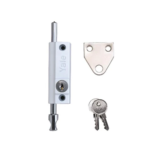 Yale P124 Door Push Bolt White Finish Visi