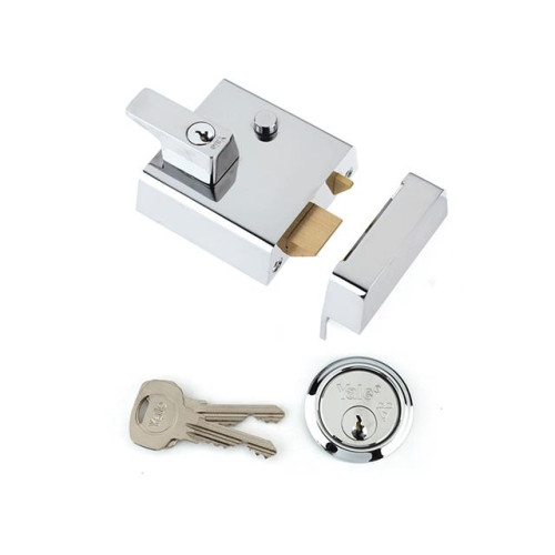 Yale P1 Double Security Nightlatch Chrome Finish 60mm Backset Visi