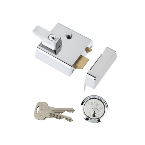 Yale P2 Double Security Nightlatch Chrome Finish 40mm Backset Visi