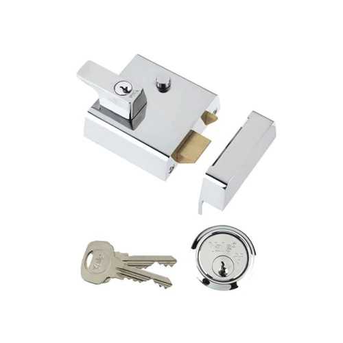 Yale P2 Double Security Nightlatch Chrome Finish 40mm Backset Visi