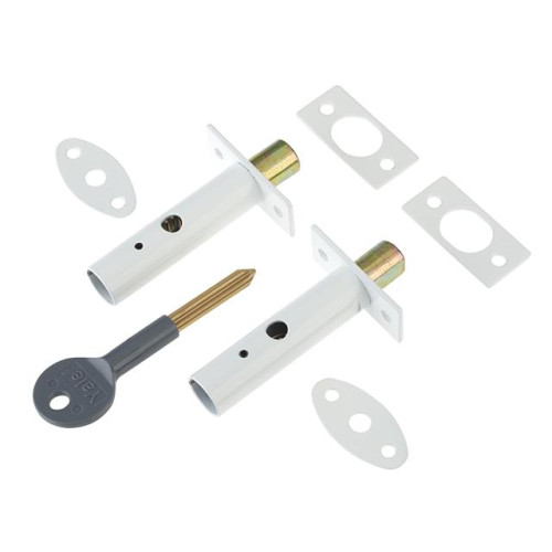 Yale PM444 Door Security Bolts White Finish Visi of 2