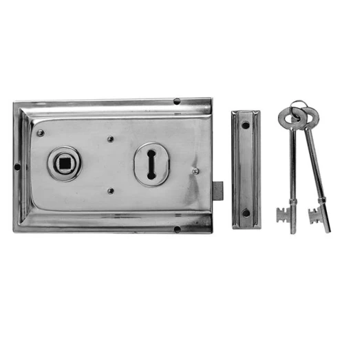 Yale P334 Rim Lock Grey Finish 156 x 104mm Visi