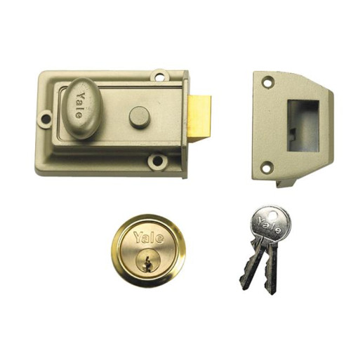 Yale P77 Traditional Nightlatch ENB / PB Cylinder 60mm Backset Visi