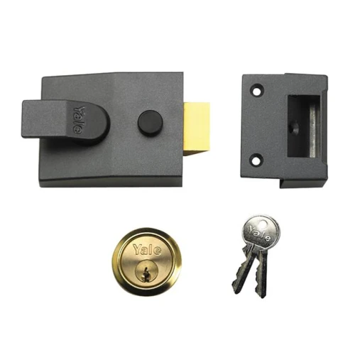 Yale P89 Deadlock Nightlatch DMG Brass Cylinder 60mm Backset Visi