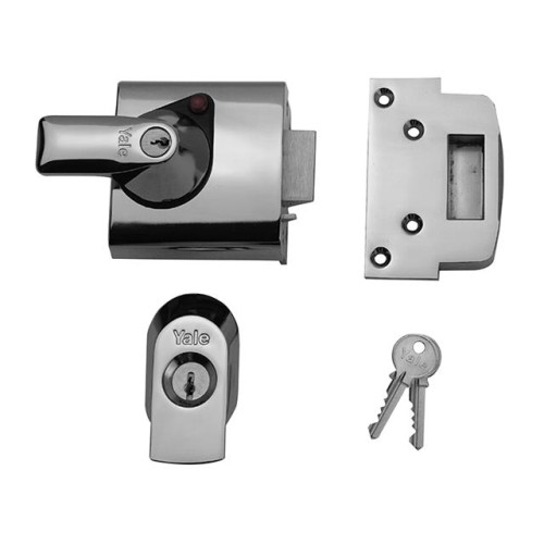 Yale BS1 Nightlatch British Standard Lock 60mm Chrome Finish Visi