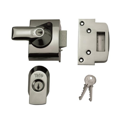 Yale BS2 Nightlatch British Standard Lock 40mm Chrome Finish Visi