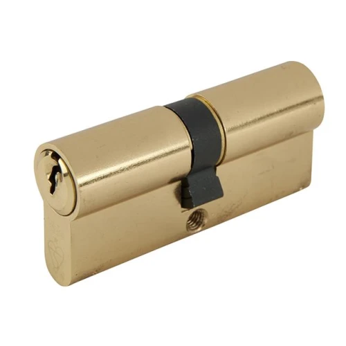 Yale Euro Double Cylinder Kitemark 35 x40 (85mm) Polished Brass Visi