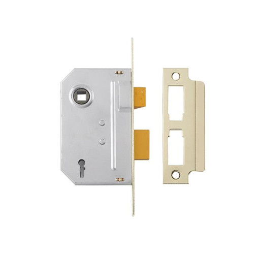 Yale PM320 3 Lever Mortice Sash Lock 80mm 3in Polished Brass