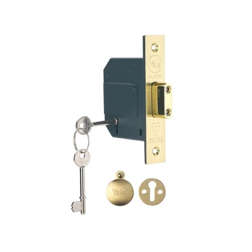 Yale PM562 Hi-Security BS 5 Lever Mortice Dead Lock 67mm 2.5in Polish Brass