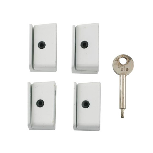 8K109 Window Stop White Pack of 4 Visi