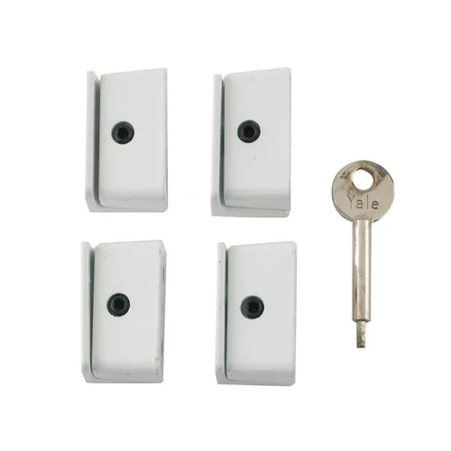 8K109 Window Stop White Pack of 4 Visi