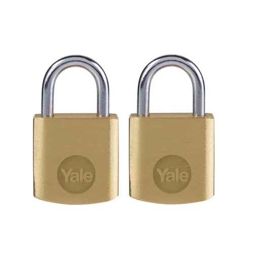Yale Brass Padlock 20mm (2 Pack)