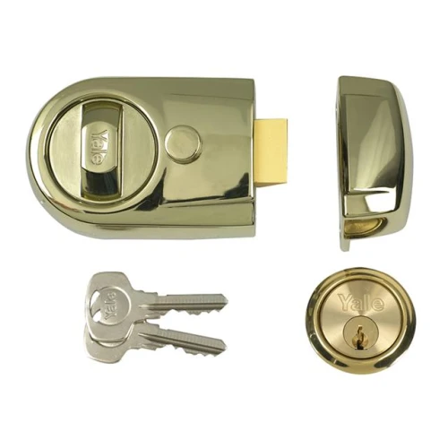 Yale Y3 Nightlatch Modern Brasslux Finish 60mm Backset Visi