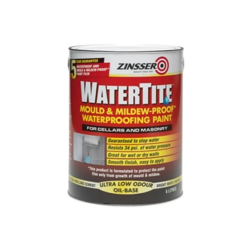Zinsser WaterTite Mould & Mildew-Proof Waterproofing Paint 5 Litres