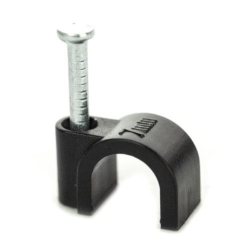 Cable Clips 7mm Black Box