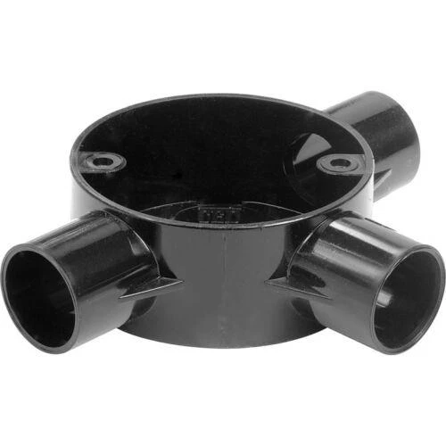 Conduit Junction Box & Lid 3 Way Tee