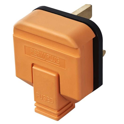 Masterplug 13A Fused Plug Heavy Duty Orange