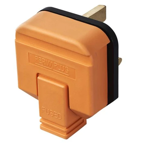 Masterplug 13A Fused Plug Heavy Duty Orange