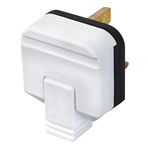 Masterplug 13A Fused Plug Heavy Duty White