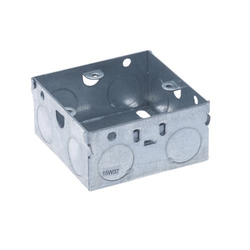Metal Back Box Single Socket 35mm