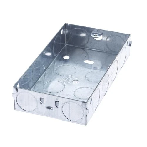 Metal Back Box Double Socket 25mm