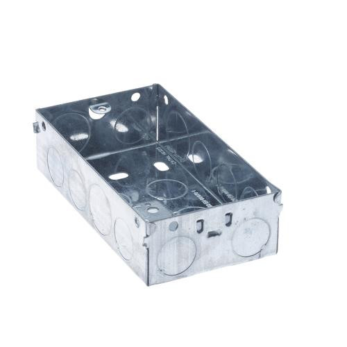 Metal Back Box Double Socket 35mm