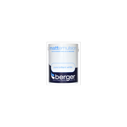 BERGER MATT BRILLIANT WHITE 5 litres