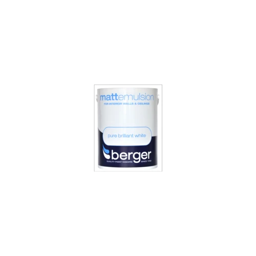 BERGER MATT BRILLIANT WHITE 5 litres