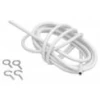 4 ft Coil Curtain Wire with Hooks & Eyes