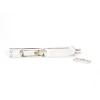 Chrome Plated Brass Flush Bolt (Pack of 1) 152x19mm / 6" x 3/4"