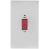 Nexus Moulded White 45A Switch c/w Neon Indicator