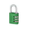 145/30 30mm Aluminium Combination Padlock Green 46580