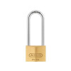 Abus 65/50HB80 50mm Brass Padlock 80mm Long Shackle Keyed 6504