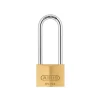 Abus 65/50HB80 50mm Brass Padlock 80mm Long Shackle Keyed 6504