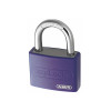 Abus T65AL/40 40mm My Lock Aluminium Padlock Violet Body Keyed 6401