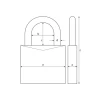 Abus 90RK/50 Titalium Padlock Close Stainless Steel Shackle