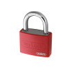 Abus T65AL/40 40mm My Lock Aluminium Padlock Red Body Keyed 6401
