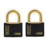T84MB/40 40mm Black Nautic Rustproof Padlock Twin Pack Carded
