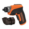 Black & Decker CS3652LC Cordless Screwdriver & Right Angle Attachment 3.6 Volt Li-Ion