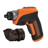 Black & Decker CS3652LC Cordless Screwdriver & Right Angle Attachment 3.6 Volt Li-Ion