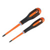 Bahco Insulated ERGOâ„¢ Combi Screwdriver Twin Pack PZ1/SL5 & PZ2/SL6