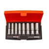 Bahco S0810L 1/4in Drive Deep Socket Set of 10 Metric
