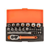 Bahco SL25 Socket Set 25 Piece 1/4in Drive
