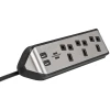 Brennenstuhl estilo Corner Extension Lead 240V 3-Gang 13A Black 2m
