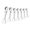 Britool Expert Stubby Ratchet Spanner Set 7 Piece Metric