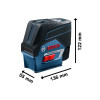 Bosch GCL 2-50 C Professional Combi Laser + Mount
