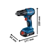 Bosch GSB 18V-45 Professional Combi Drill 18V Bare Unit