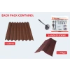 Onduline Easyline Kit Brown for 6x4 Shed Black