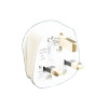 Dencon 3 Pin Fused Plug 13A White